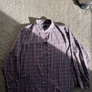 Bonobos Men's Casual Plaid Shirt - Pink and Gray